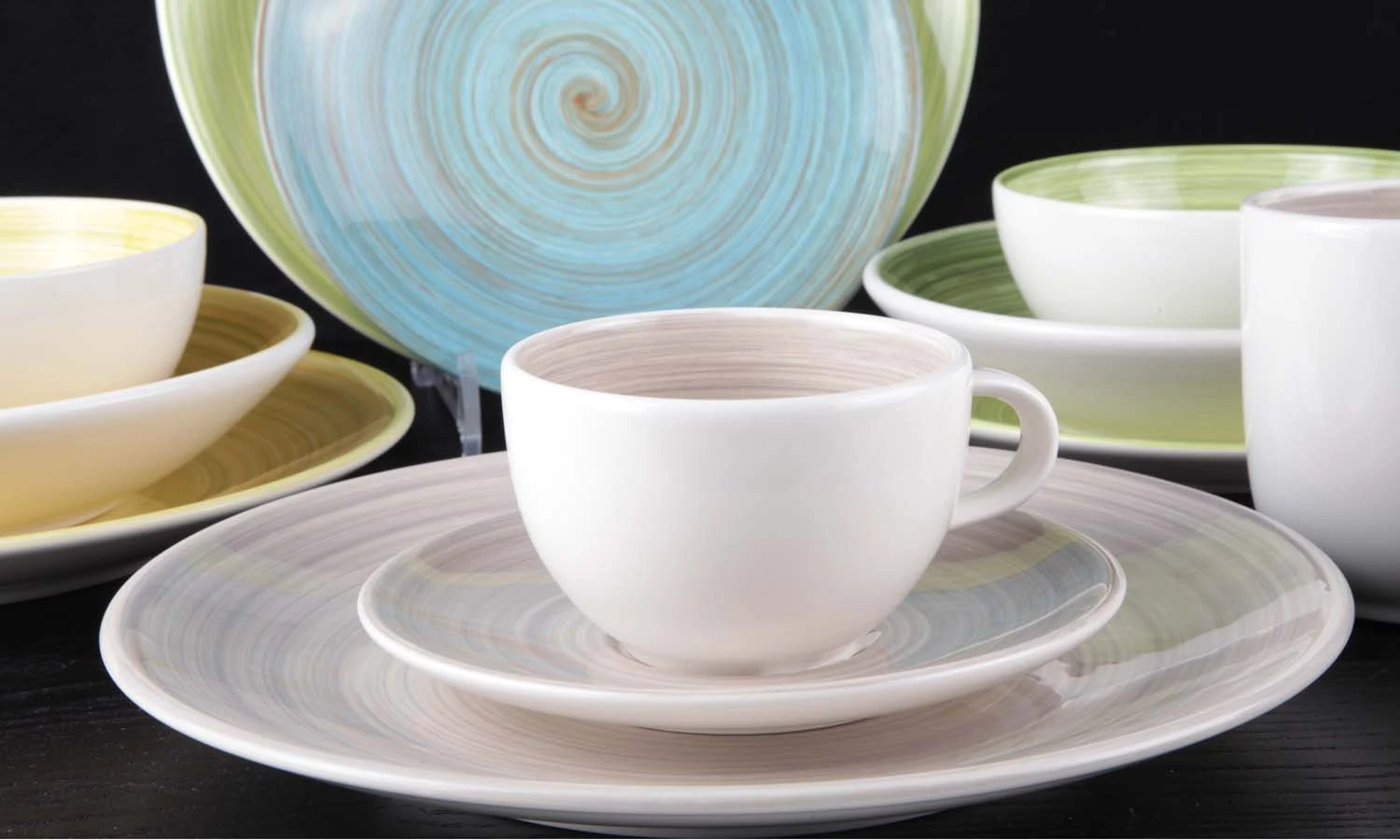 Cosy & Trendy Dinerbord Turbolino Blauw ø 27 Cm 2 Cosy & Trendy Dinerbord Turbolino Blauw ø 27 Cm - Afbeelding 2