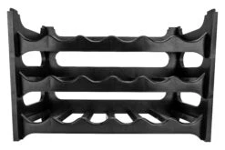 Wijnrek Stapelbaar - Kunststof - Zwart - 6 Flessen -Keuken Kook Winkel 171573