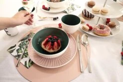 Jay Hill Placemats - Vegan Leer - Grijs / Roze - Dubbelzijdig - ø 38 Cm - 6 Stuks -Keuken Kook Winkel 27 3