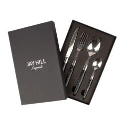 Jay Hill Bestekset Laguiole - Zwart - 16-delig / 4 Personen 13 Jay Hill Bestekset Laguiole - Zwart - 16-delig / 4 Personen -Keuken Kook Winkel 3 8720812849643 2 1