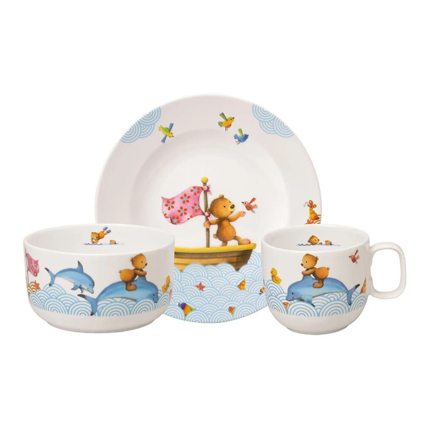 Villeroy & Boch Kinderservies Happy As A Bear - 3-delig 2 Villeroy & Boch Kinderservies Happy As A Bear - 3-delig - Afbeelding 2