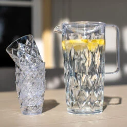 Koziol Schenkkan / Karaf - Onbreekbaar Superglas - Crystal 1.6 Liter Met 4 Waterglazen - 250 Ml -Keuken Kook Winkel 4007 crystal set 535 os