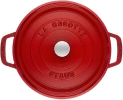 Staub Braadpan / Cocotte - Kersenrood - ø 22 Cm / 2.6 Liter -Keuken Kook Winkel 40509 814 0 2 1