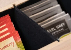 Sakura Tea Theedoos - Hout - 6-vaks - Met Fluweel - 24 X 16 Cm -Keuken Kook Winkel 5 detail 6 lang hout 2