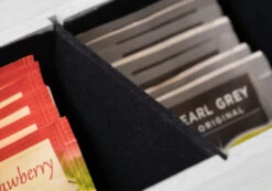 Sakura Tea Theedoos - Wit - 6-vaks - Met Fluweel - 43 X 9 Cm -Keuken Kook Winkel 5 detail 6 lang wit 1