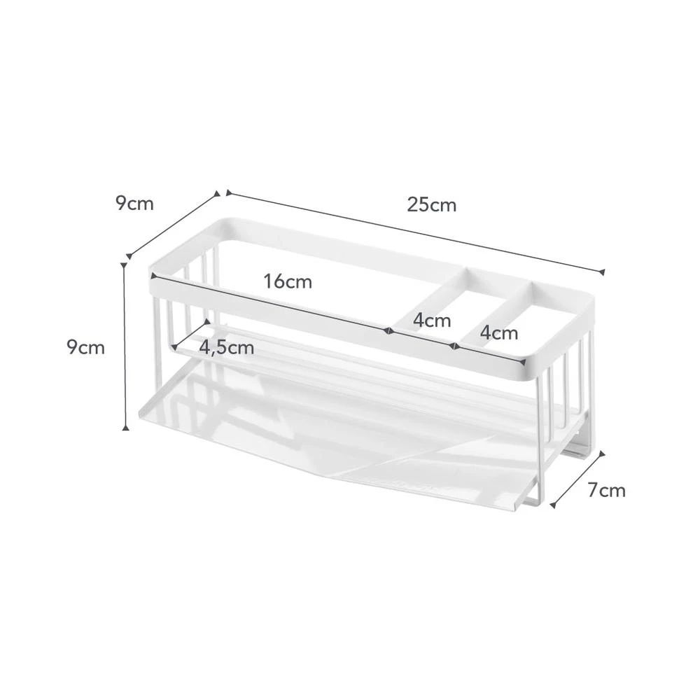 Yamazaki Gootsteenorganiser Tower Wit 6 Yamazaki Gootsteenorganiser Tower Wit - Afbeelding 6