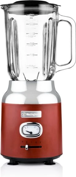 Westinghouse Retro Waterkoker + Broodrooster 2 Sleuven + Blender - Rood -Keuken Kook Winkel 520x1200