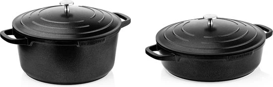Westinghouse Pannenset Performance (Braadpan + Hapjespan) ø 28 Cm - Zwart - Inductie En Alle Andere Warmtebronnen 1 Westinghouse Pannenset Performance (Braadpan + Hapjespan) ø 28 Cm - Zwart - Inductie En Alle Andere Warmtebronnen