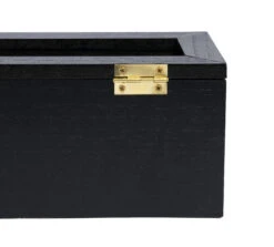 Sakura Tea Theedoos - Zwart - 6-vaks - Met Fluweel - 43 X 9 Cm -Keuken Kook Winkel 6 6 vaks lang 12