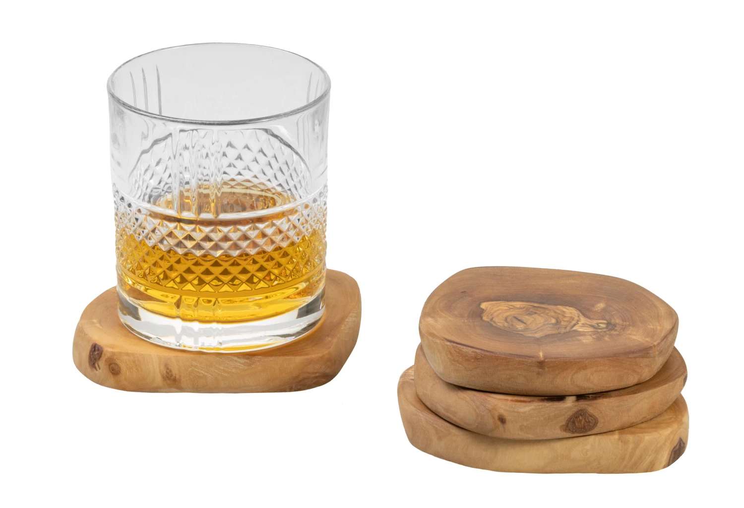 Jay Hill Onderzetters Tunea - Olijfhout - ø 10 Cm - 4 Stuks 2 Jay Hill Onderzetters Tunea - Olijfhout - ø 10 Cm - 4 Stuks - Afbeelding 2