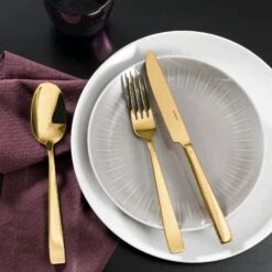 Sambonet Bestekset Flat - Goud - 30 Delig / 6 Personen -Keuken Kook Winkel 62712GN1 amb01