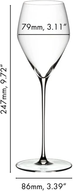 Riedel Champagne Glazen Veloce - 2 Stuks -Keuken Kook Winkel 633000028 dimensions JQSlckBH