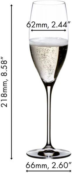 Riedel Champagne Glazen Vinum - Cuvee Prestige - 2 Stuks -Keuken Kook Winkel 641600048 dimensions ZhkfIOcI