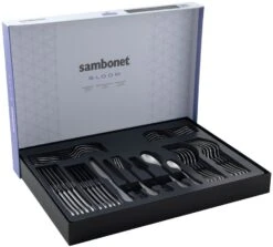 Sambonet Bestekset Bloom - Antique RVS - Monoblock - 36 Delig / 6 Personen -Keuken Kook Winkel 8014808499029 3
