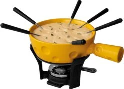 Boska Fondueset Cheesy - 6 Personen - Geel/zwart - 1.3 Liter