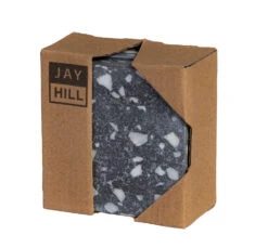 Jay Hill Onderzetters Terrazzo - Grijs - 10 X 10 Cm - 4 Stuks -Keuken Kook Winkel 8720364453169 2