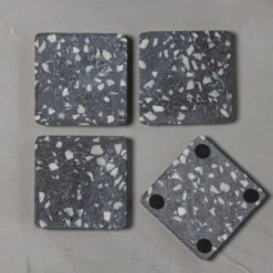 Jay Hill Onderzetters Terrazzo - Grijs - 10 X 10 Cm - 4 Stuks -Keuken Kook Winkel 8720364453169 4