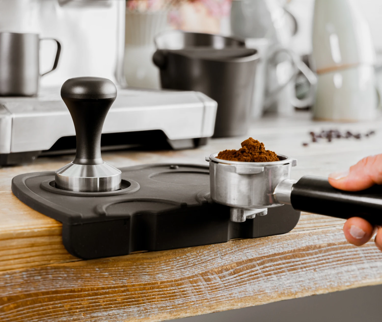 Jay Hill Tamper Mat - Siliconen - Zwart 2 Jay Hill Tamper Mat - Siliconen - Zwart - Afbeelding 2