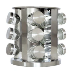 Blackwell Kruidenrek / Kruidencarrousel - Inclusief 12 Kruidenpotjes - RVS -Keuken Kook Winkel 8720364455521 1 1