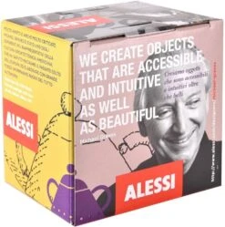 Alessi Suikerpot - Met Lepel - 9097 - Blauw - 200 Ml - Door Micheal Graves -Keuken Kook Winkel 9097 verpakking