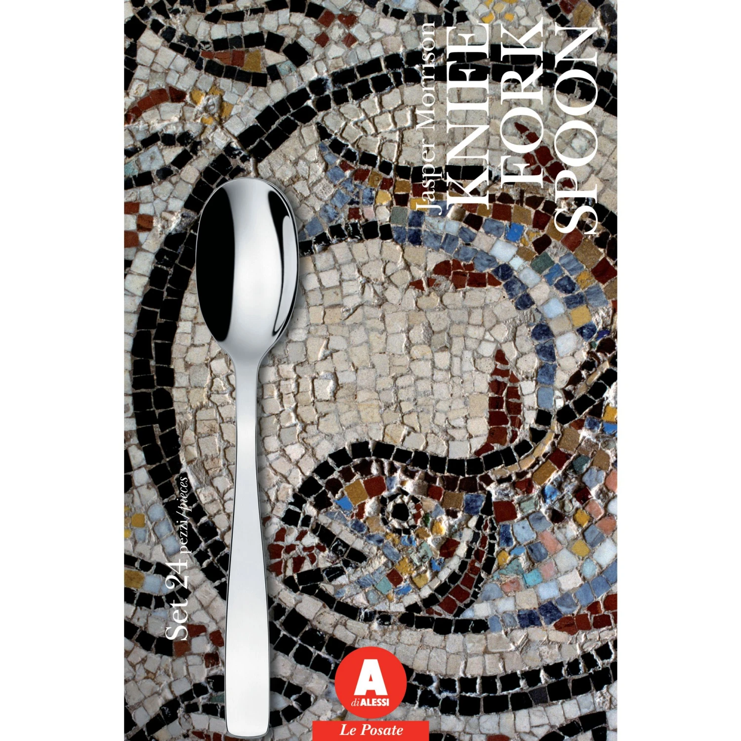 Alessi Bestekset Knifeforkspoon - AJM22S24M - Monoblock - 24-delig / 6 Personen - Door Jasper Morrison 4 Alessi Bestekset Knifeforkspoon - AJM22S24M - Monoblock - 24-delig / 6 Personen - Door Jasper Morrison - Afbeelding 4