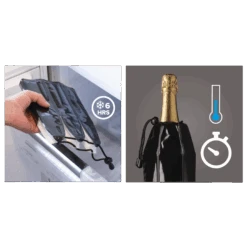 Vacu Vin Champagnekoeler Active Cooler - Sleeve - Zwart -Keuken Kook Winkel ActiveCoolerChampagne Instructions 3 1