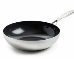 GreenPan Wokpan Geneva - RVS - ø 28 Cm / 3.6 Liter - Keramische Anti-aanbaklaag