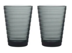 Iittala Glas Aino Aalto - Donkergrijs - 330 Ml - 2 Stuks