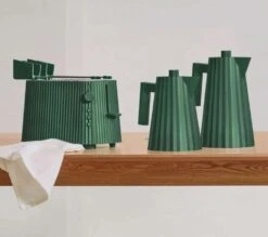 Alessi Broodrooster Plissé - 6 Standen - Groen - Michele De Lucchi - MDL08 GR -Keuken Kook Winkel Alessi Plisse Groen 2