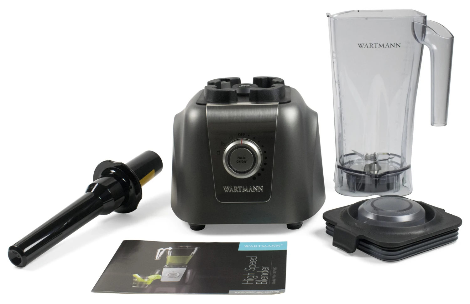 Wartmann Blender - 1250 W - Antraciet - 2 Liter 2 Wartmann Blender - 1250 W - Antraciet - 2 Liter - Afbeelding 2