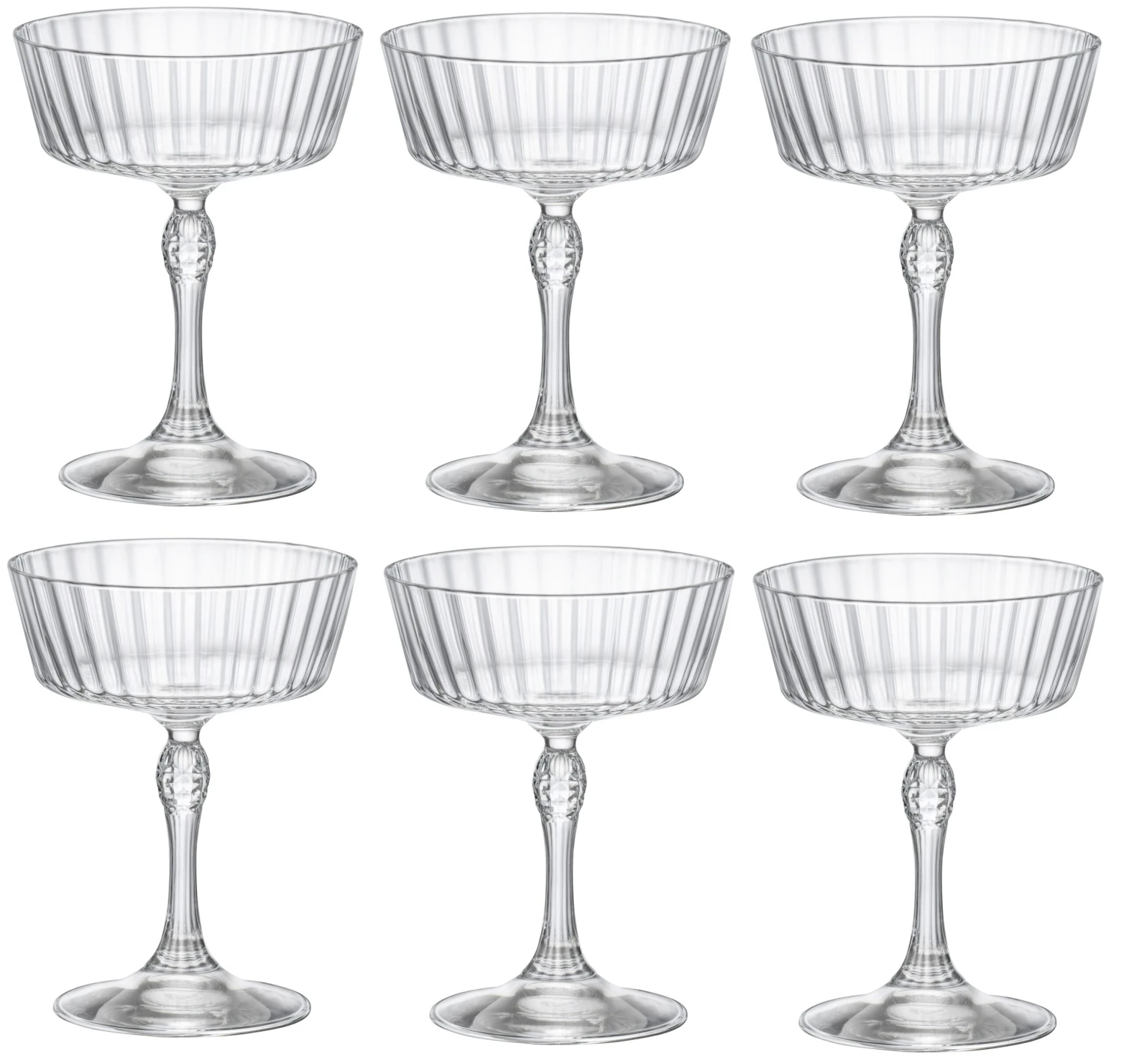 Bormioli Rocco Cocktailglazen America 20's - 270 Ml - 6 Stuks 1 Bormioli Rocco Cocktailglazen America 20's - 270 Ml - 6 Stuks