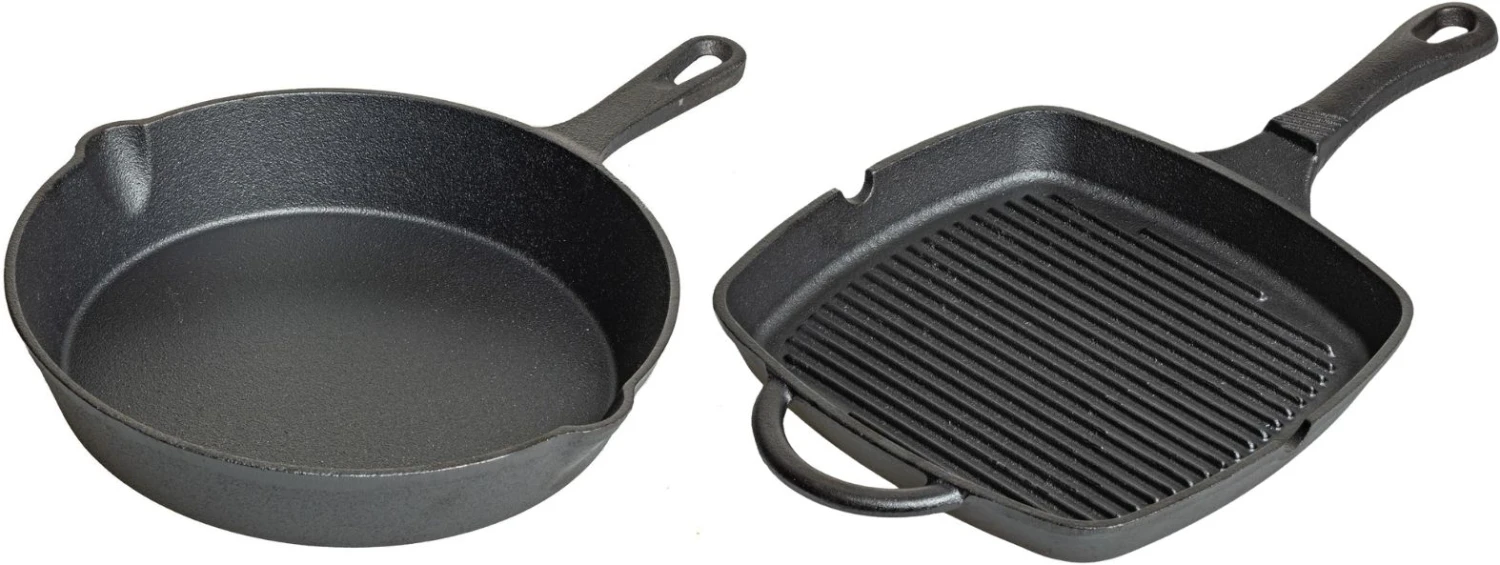 Blackwell Pannenset Gietijzer - Zonder Anti-aanbaklaag 2-Delig 1 Blackwell Pannenset Gietijzer - Zonder Anti-aanbaklaag 2-Delig