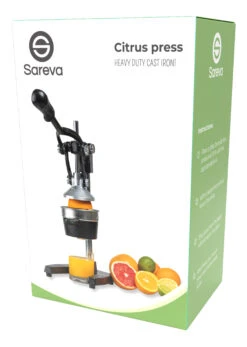 Sareva Citruspers - Gietijzer - Hevelmodel - Rood -Keuken Kook Winkel Citrus pers zwart current view 1
