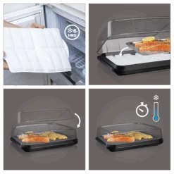 Vacu Vin Koelhoudplaat Active Cool Plate - Zwart -Keuken Kook Winkel CoolPlate Instructions 2