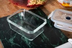 Sareva Vacuum Ovenschalen / Vershoudbakjes - Hittebestendig Glas - 8 Delige Set -Keuken Kook Winkel Crumble in ovenschaal en vershoudbakjes 6 3