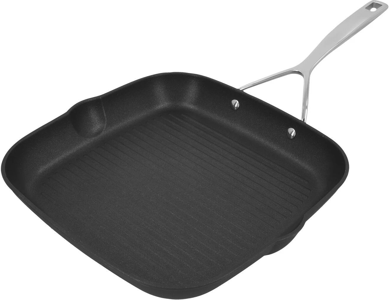 Demeyere Grillpan Alu Pro 5 - Duraslide Titanium 28 X 28 Cm - Standaard Anti-aanbaklaag 2 Demeyere Grillpan Alu Pro 5 - Duraslide Titanium 28 X 28 Cm - Standaard Anti-aanbaklaag - Afbeelding 2