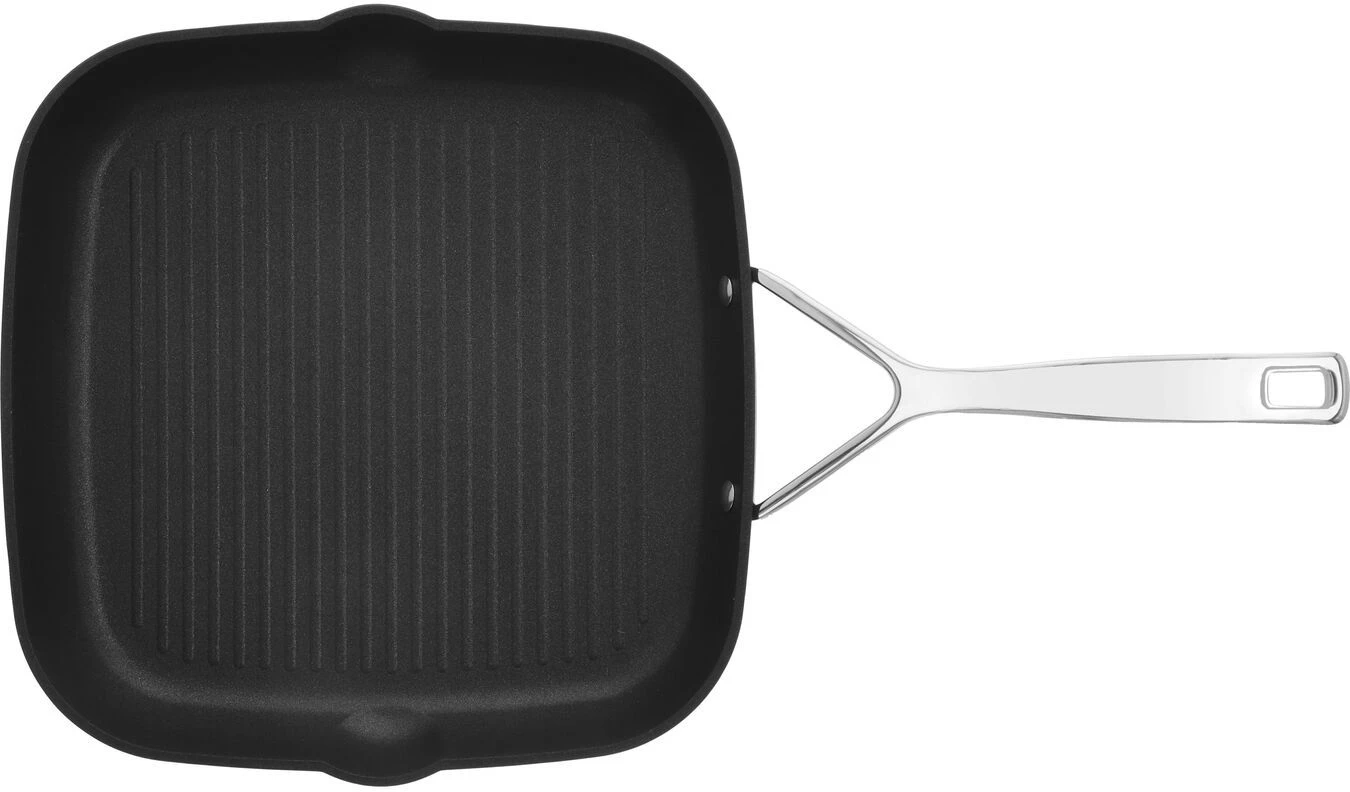 Demeyere Grillpan Alu Pro 5 - Duraslide Titanium 28 X 28 Cm - Standaard Anti-aanbaklaag 3 Demeyere Grillpan Alu Pro 5 - Duraslide Titanium 28 X 28 Cm - Standaard Anti-aanbaklaag - Afbeelding 3