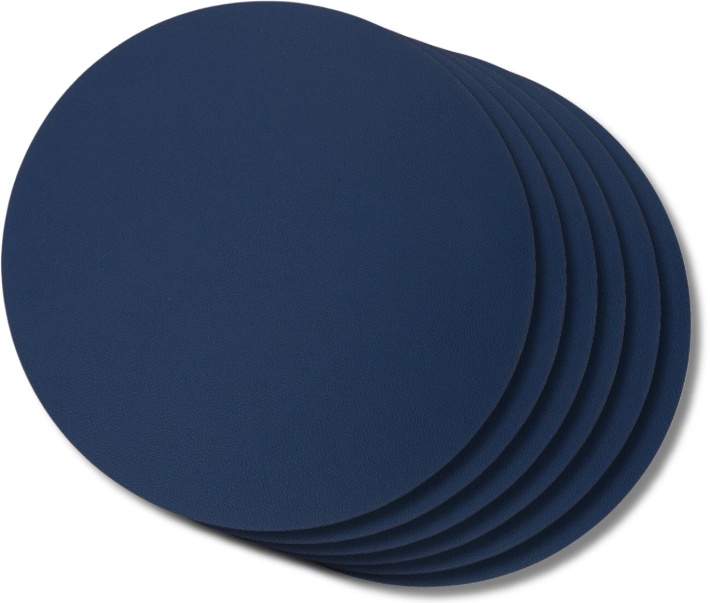 Jay Hill Placemats - Vegan Leer - Grijs / Blauw - Dubbelzijdig - ø 38 Cm - 6 Stuks 1 Jay Hill Placemats - Vegan Leer - Grijs / Blauw - Dubbelzijdig - ø 38 Cm - 6 Stuks