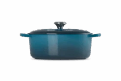 Le Creuset Braadpan Signature - Ovaal - Deap Teal - ø 29 Cm / 4.7 Liter -Keuken Kook Winkel LC 20210125 HL PS FS 21178296422430 003