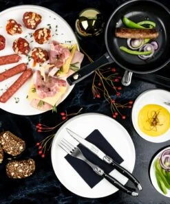 Laguiole Style De Vie Steakmessen Premium Line Zwart 6 Stuks -Keuken Kook Winkel Laguiole Premium Line steakmessen 18 mm sf Gr 10