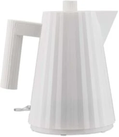 Alessi Waterkoker Plissé - Droogkookbeveiliging - Wit - Michele De Lucchi - 1 Liter - MDL06/1 W