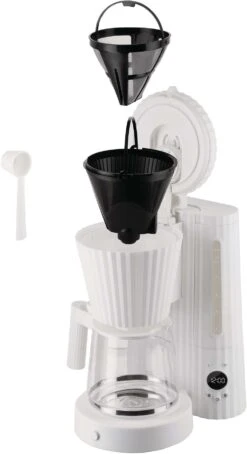 Alessi Filter-koffiezetapparaat Plissé - 1.5 Liter - Wit - Michele De Lucchi - MDL14 W -Keuken Kook Winkel MDL14 W 05 1x1 A4 3500pxl