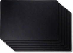 Jay Hill 6 Placemats + 6 Onderzetters - Vegan Leer - Zwart -Keuken Kook Winkel Productafbeeldingen CL 81 3 1