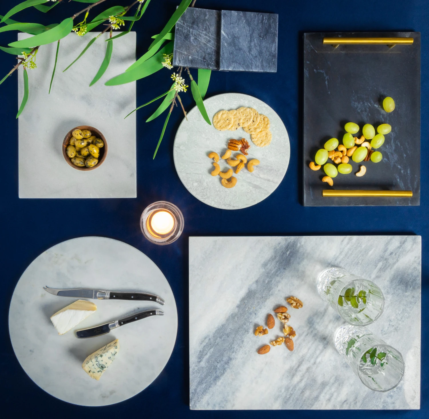 Jay Hill Dienblad - Met Handvatten - Marmer - Grijs - 30 X 20 Cm 3 Jay Hill Dienblad - Met Handvatten - Marmer - Grijs - 30 X 20 Cm - Afbeelding 3