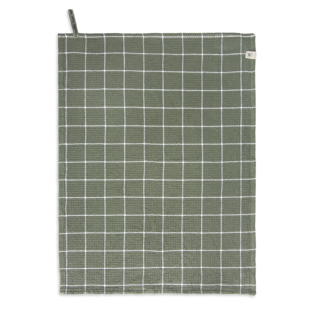 Walra Keukenhanddoek Cubes Legergroen 50 X 70 Cm 3 Walra Keukenhanddoek Cubes Legergroen 50 X 70 Cm - Afbeelding 3