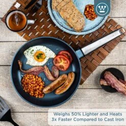 Westinghouse Koekenpan Performance - Bravery Blue - ø 24 Cm - Standaard Anti-aanbaklaag -Keuken Kook Winkel WCFP0095024BL 2