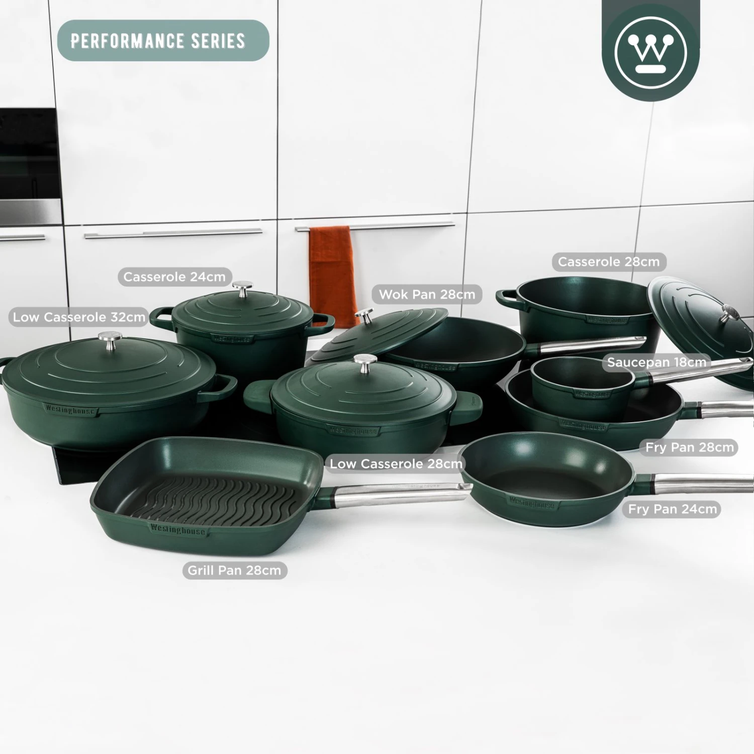 Westinghouse Koekenpan Performance - Gracious Green - ø 28 Cm - Standaard Anti-aanbaklaag 4 Westinghouse Koekenpan Performance - Gracious Green - ø 28 Cm - Standaard Anti-aanbaklaag - Afbeelding 4