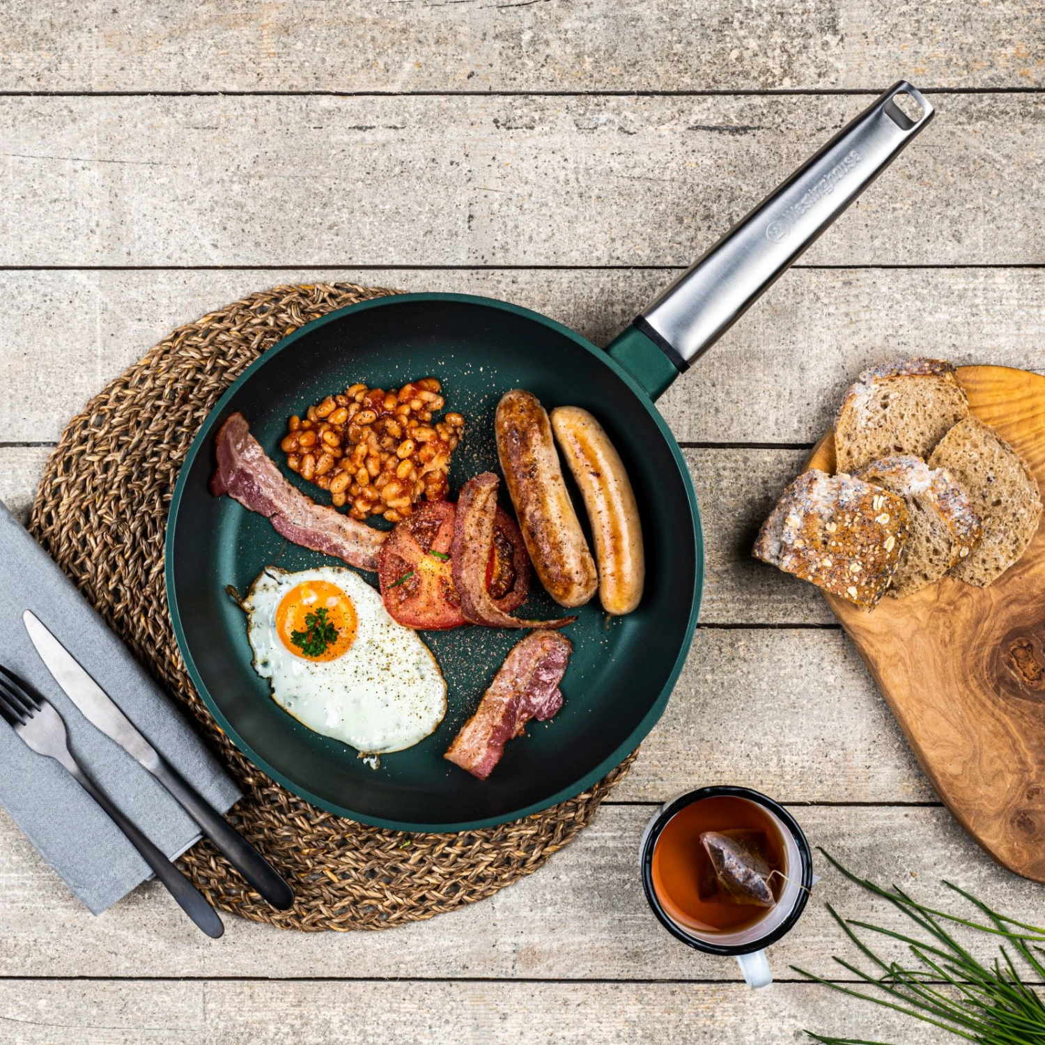 Westinghouse Koekenpan Performance - Gracious Green - ø 28 Cm - Standaard Anti-aanbaklaag 8 Westinghouse Koekenpan Performance - Gracious Green - ø 28 Cm - Standaard Anti-aanbaklaag - Afbeelding 8