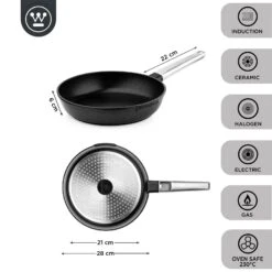 Westinghouse Koekenpan Performance - Blissful Black - ø 28 Cm - Standaard Anti-aanbaklaag -Keuken Kook Winkel WCFP0095028BK 3