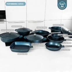 Westinghouse Grillpan Performance - Bravery Blue - 28 X 28 Cm - Standaard Anti-aanbaklaag -Keuken Kook Winkel WCFP0095G28BL 6